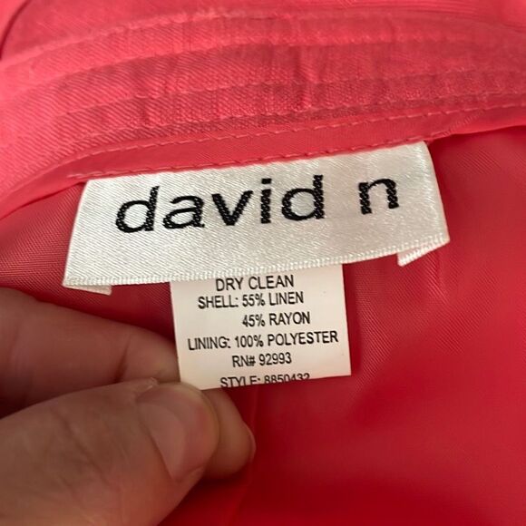 NEW Y2K Linen Blend Mermaid Hem Trumpet Hem Midi Skirt 4 Coral - Picture 7 of 9